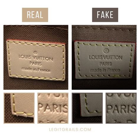 louis vuitton logo authentic versus fake|authentic Louis Vuitton label.